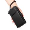 For iPhone 15 Case with Multi-Card Holder and Strap PU Leather Phone Cover Stand