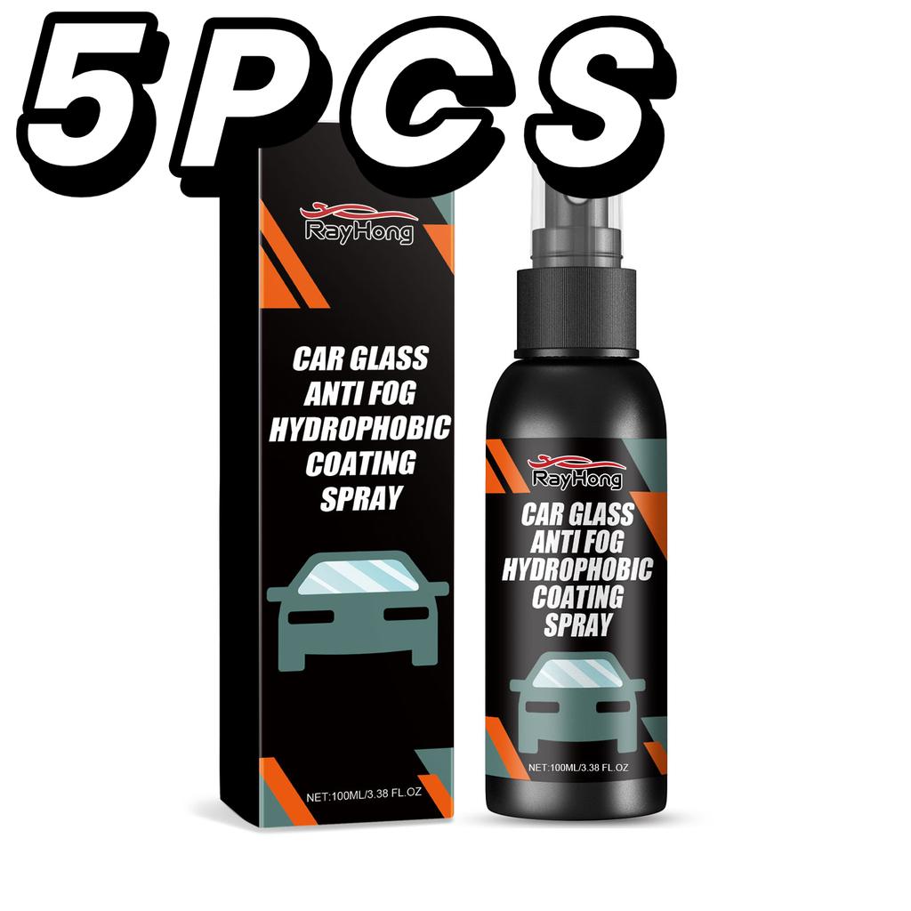 Car Glass Anti-Rain Water Spray Repellent Nano Coating Hydrophobic Waterproof Agent Oil Film Removing Auto Glass Film Agent