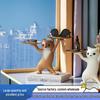 Мультяшная песочная скульптура кота - поднос, украшение - держатель для ключей и домашний декор для гостиной, столовой или фойе.