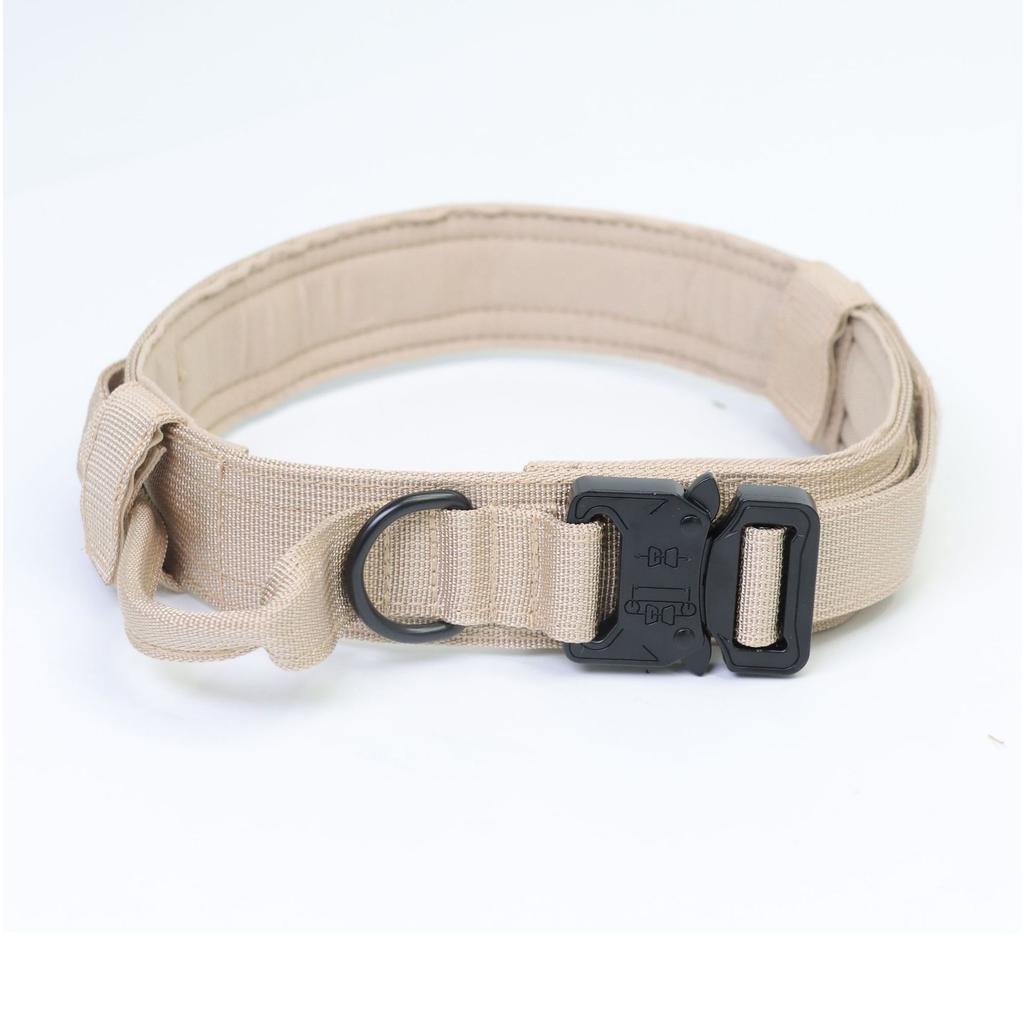 Регулируемый тактический ошейник для домашних животных, прочный двойной пряжкой, тренировочный поводок и ошейник для немецкой овчарки, аксессуары для больших и средних собак