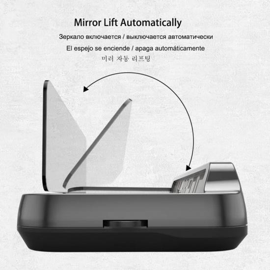 Новый HUD-проектор на лобовое стекло OBD2, зеркало с отображением скорости, автоматический подъем, тахометр, датчик расхода топлива, датчик температуры охлаждающей жидкости MX10