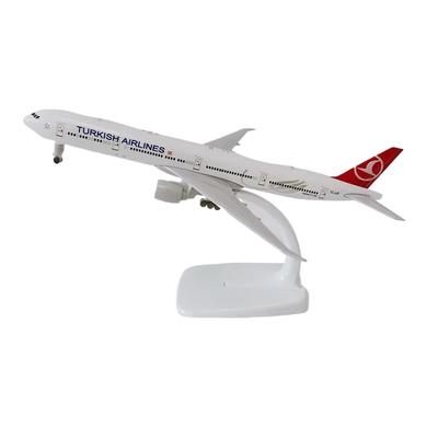 Модель самолета 777 B777 Air Turkish Airlines 20 см Металлическая модель самолета из сплава Литой Авиалайнер Колеса Шасси
