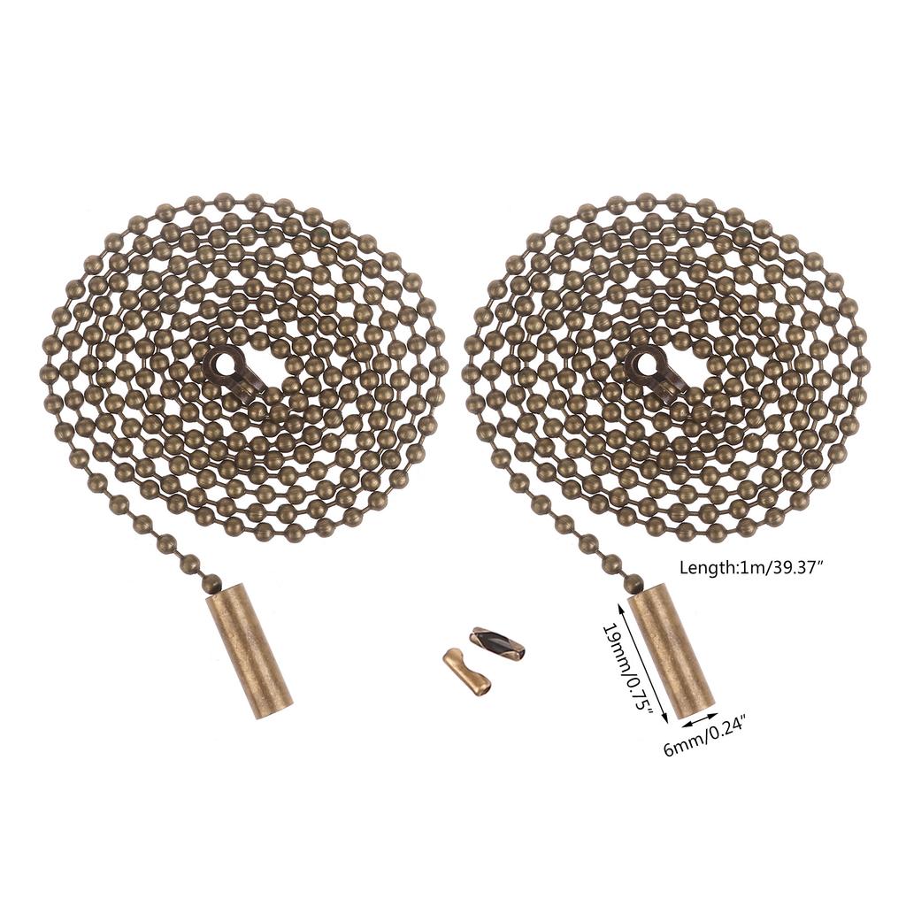 2 шт. Удлинитель цепи для потолочного вентилятора, металлический удлинитель цепи, длина 1 метр, регулируемый удлинитель цепи