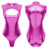 Женский комбинезон без рукавов с металлическим вырезом спереди, купальник для бассейна, вечерние купальники