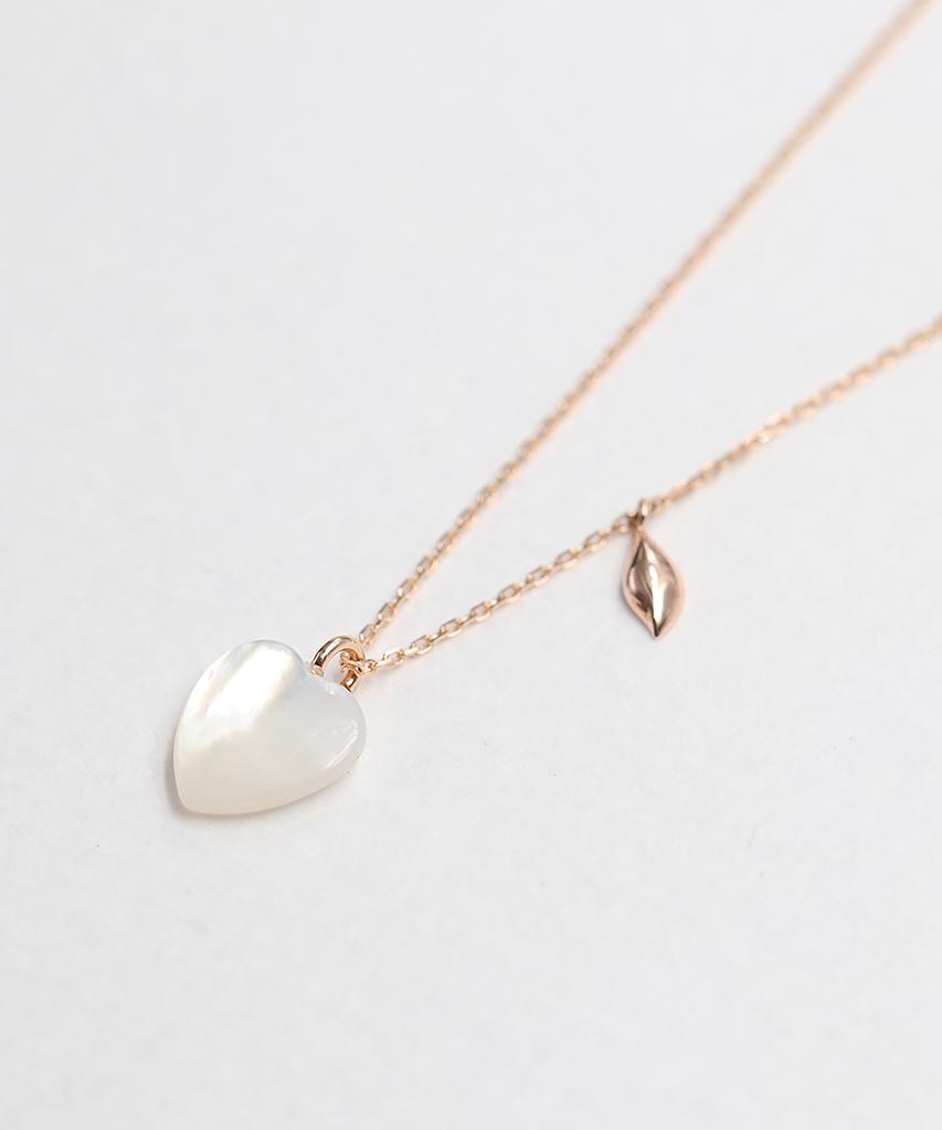 Ordor [14K] Heart Mother-Of-Pearl Necklace