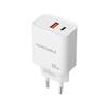 USB-C PD + USB-A QC 30W Charger - NANO CABLE - White - Fast Charging - Universal - 2 Ports
