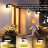 Solar Curved Wall Lamp Outdoor Motion Sensor Porch Lights Solar Security Light Waterproof Front Balcony Patio Garage Fence Yard