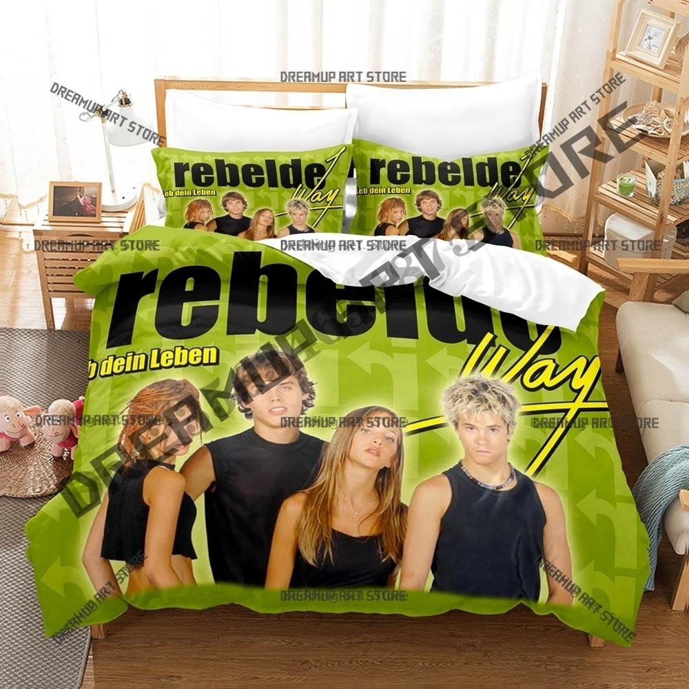 3D Печать Rebelde Way ТВ Шоу Постельное Белье Комплект Односпальный Queen King Полный Размер Пододеяльник Наволочка Постель Мальчики Девочки Взрослый Домашний Текстиль