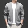 Young and Middle-aged Men Spring and Autumn New Long Sleeve Solid Color Shoulder Loose Cardigan