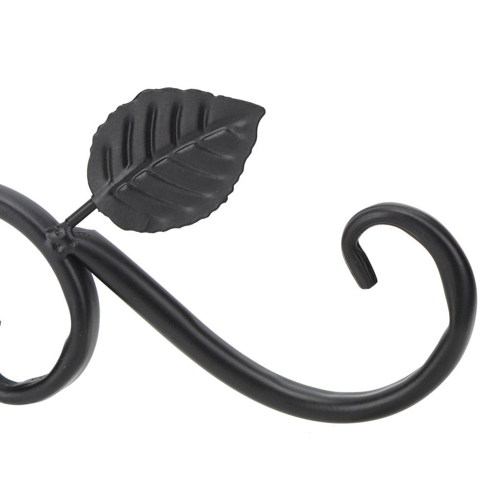 2pcs 11x9 in Plant Hanger Bracket Black Wall Hook Hanging Plant Bracket Garden Decoration
