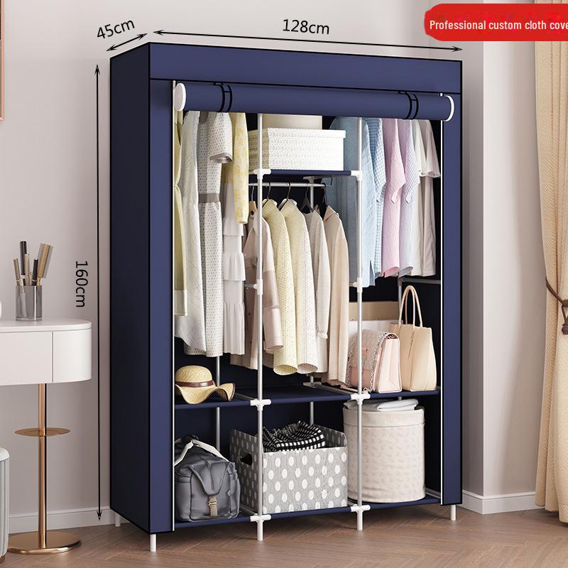 Простой шкаф с тканевым чехлом, полкой для обуви, тумбой для обуви и чехлом для сушилки