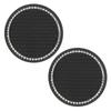2PCS Diamond Car Coaster Water Cup Slot Non-Slip Mat Silica Gel Pad Cup Holder Mat Car Gadget Bling Car Accessories for Woman