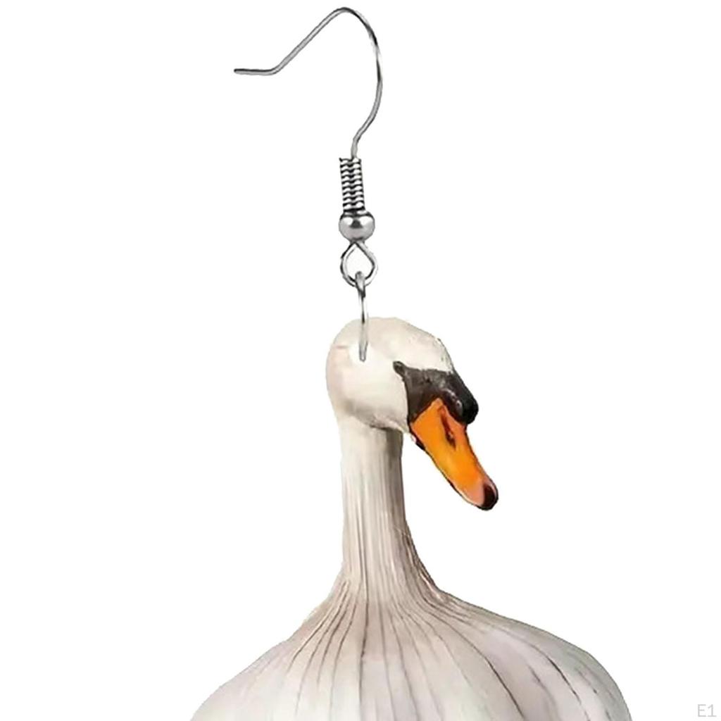 Акриловые серьги с чесноком и уткой, креативное очарование, уникальные женские висячие серьги