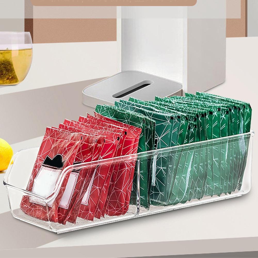 Пластиковый держатель для чайных пакетиков, прозрачный ящик для чайных пакетов, практичный органайзер для чайных пакетиков, холодильник