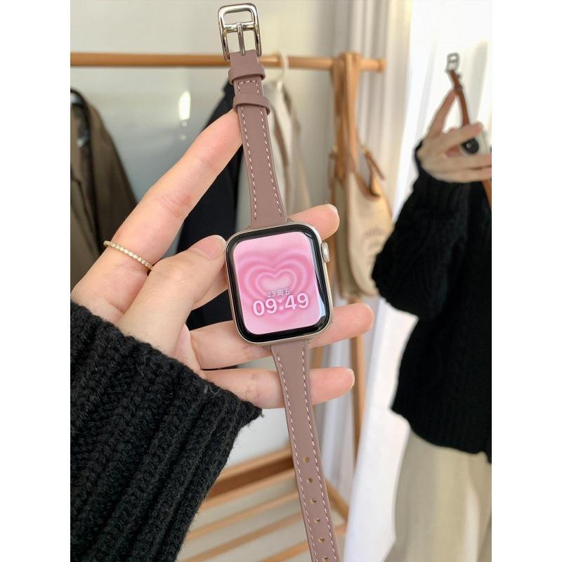 Подходит для s10 Apple S11 Watch iwatch6789SE Маленькая талия Кожаный ремешок FIT4 Huawei GT6 Xiaomi 9