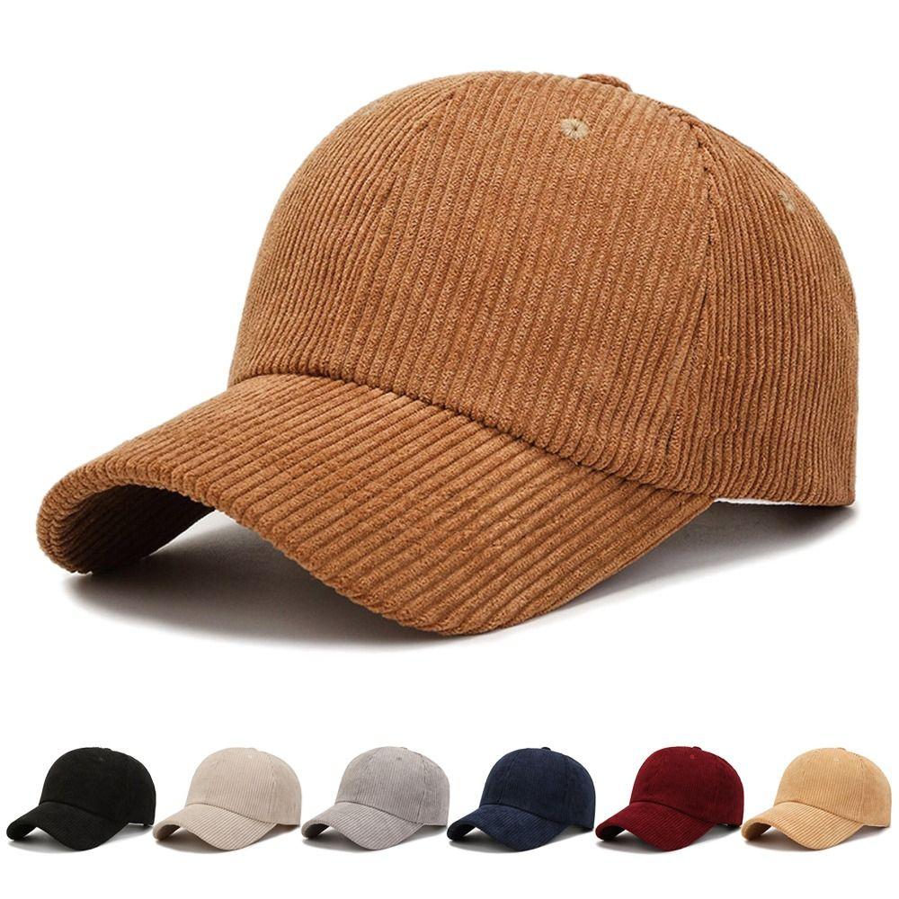 Unisex Women Men Outdoor Sun Hat Baseball Hat Corduroy Baseball Cap Adjustable