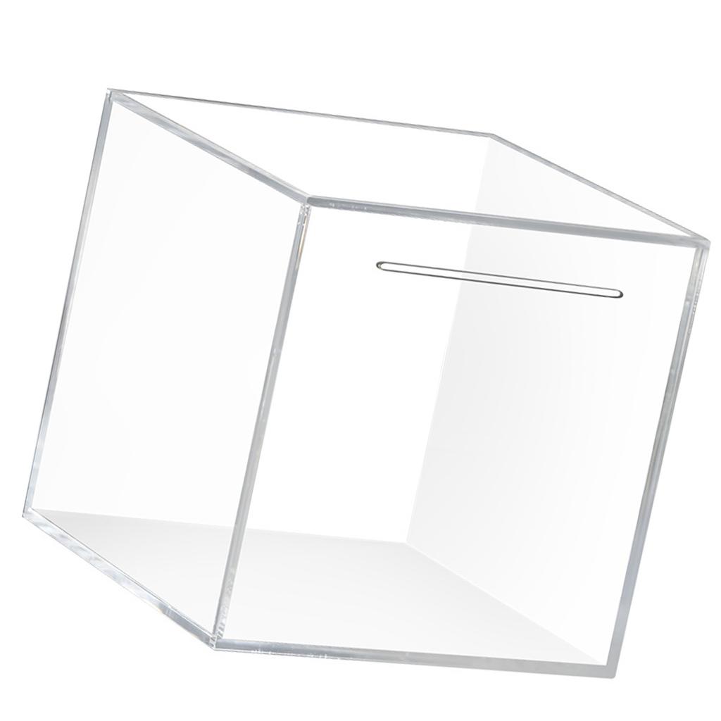 Acrylic Transparent Money Jar Clear View Savings Progress One Way Coin Slot Home Decoration