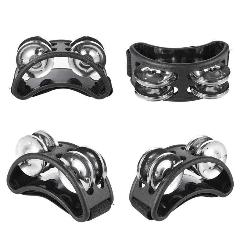 1/2PCS Metal Ball Foot Tambourine Bell Percussion Instrument for Musical Drum Companion and Performance Accessories