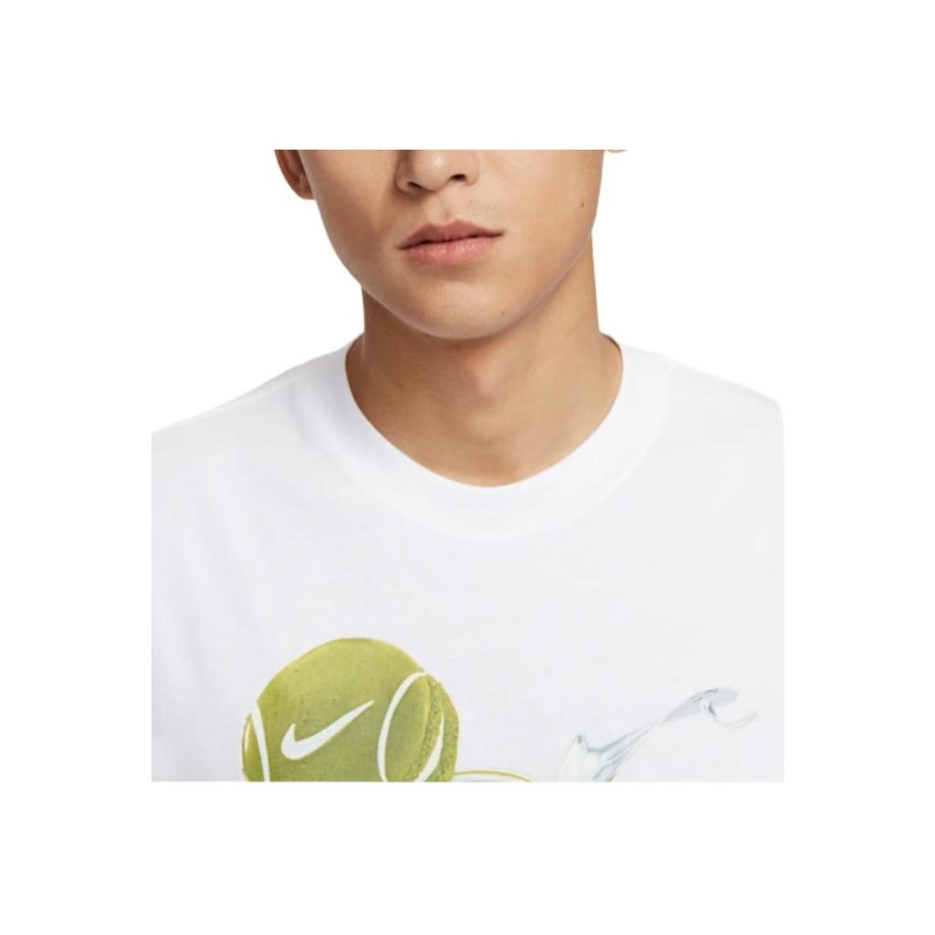 Nike Свободный крой, с круглым вырезом, пуловер, футболка с коротким рукавом и спущенным плечом, мужской топ, белый HJ3469-100