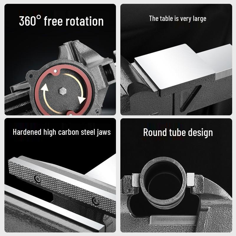 Green Forest Heavy-Duty Multi-Function Workbench Vise - Small Industrial Grade Flat Clamp