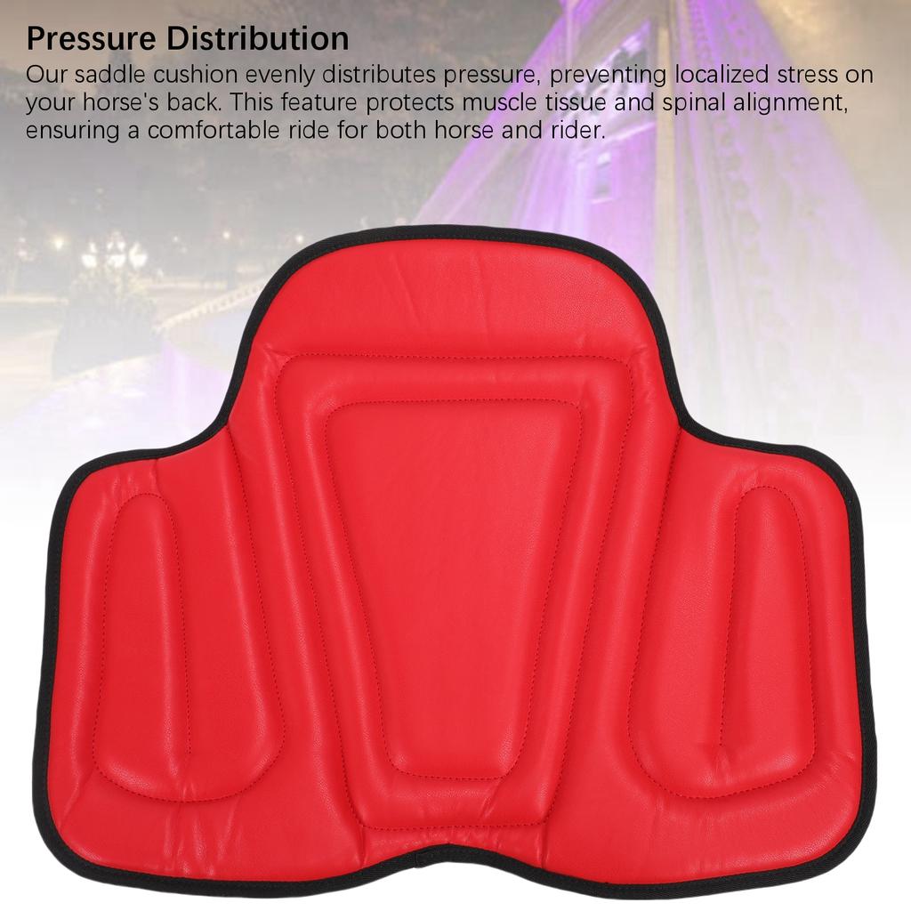 Horse Saddle Cushion Shock Absorbing Western Long Saddle Pad Horse Riding Seat Saddle Cushion Pad Equine Supplies Red