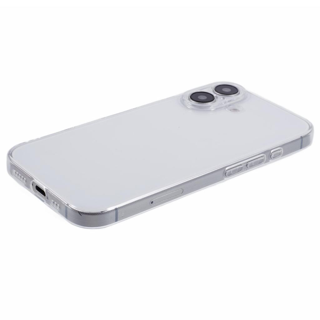 For iPhone 16 Shockproof Case 1.5mm Thickness Clear TPU Phone Cover