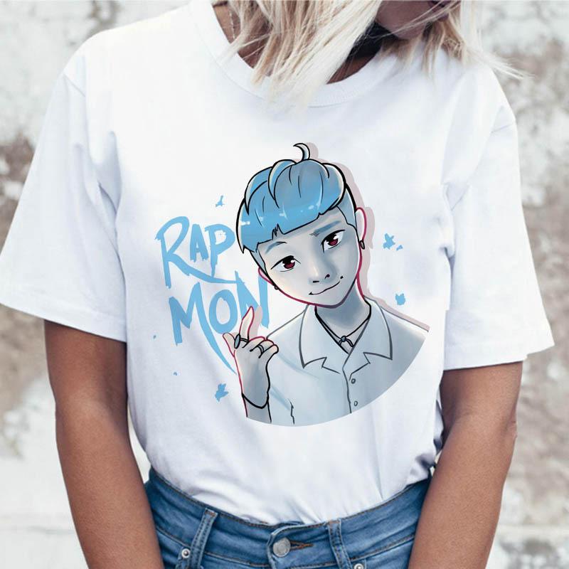 JIN SUGA J HOPE Women JIMIN V JUNGKOOK Top Kpop T Shirt Korean Pop Music Group Short Sleeve Shirt Funny Graphic Female Tee K-pop