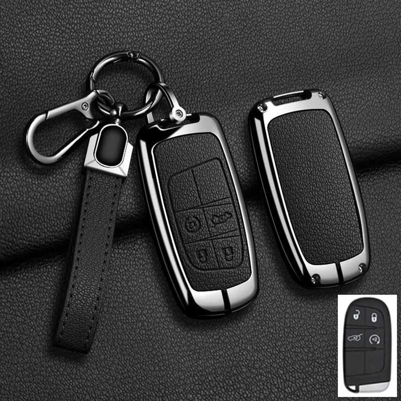 Автомобильный чехол-брелок из цинкового сплава Подходит для Jeep Grand Cherokee Wk2 Kl Wrangler Jk Jl Mp Patriot Renegade Commander Compass 4 5 Кнопок Брелок