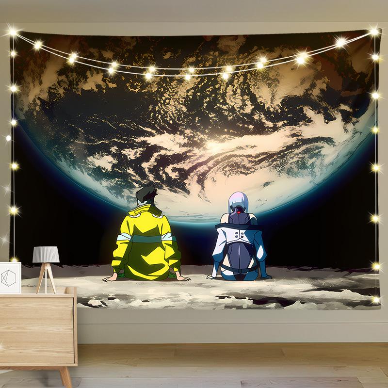 Короткая плюшевая подвесная ткань аниме фоновая ткань спальня общежитие украшение картина гостиная настенная ткань подвесное одеяло