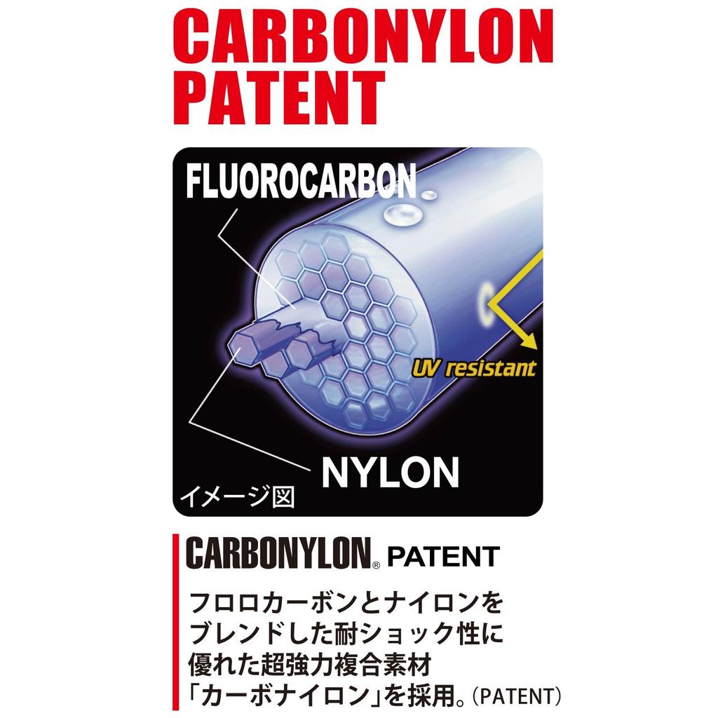 DUEL HARDCORE Carbon Nylon Line, No. 2 HARDCORE ISO, 150m, No. 2, High Visibility White, H3401-W