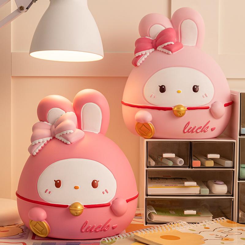 Петля Кролик Копилка Подарок Девочке На День Рождения Можно Хранить Украшения С Клеем Можно Извлекать Креативный Мультфильм Противопадающая Копилка Украшение