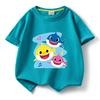 Хлопковая футболка с коротким рукавом Baby Shark для детей – Летняя одежда для мальчиков и девочек, 2024