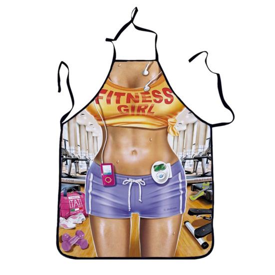 Cute Apron Sturdy Ornamental Convenient Kitchen Apron Sleeveless Unisex Baking Sexy Pattern Apron Apron Kitchen Accessories CDN