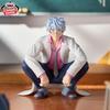 12 см Banpresto Гинтама Сидячая Поза Саката Гинтоки Оригинальная Фигурка Модель Коллекционная Фигурка Настольное Украшение Подвижная Сочлененная Масштаб Детализированная