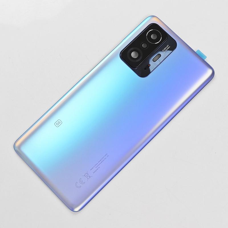 Задняя стеклянная крышка для Xiaomi 11T Pro 5G, сменная батарея задней двери, задняя крышка корпуса Mi11T с объективом камеры