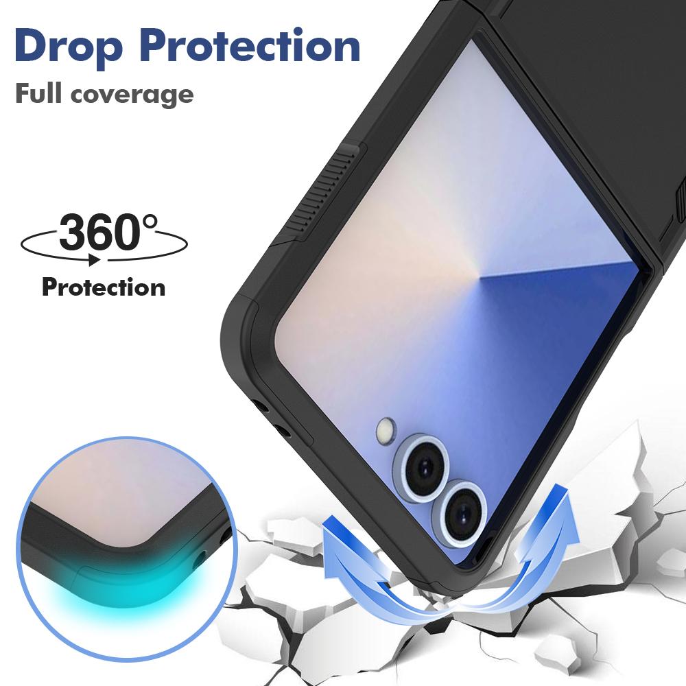 Z Flip7 Phone Case, Shockproof Hybrid Case Dual Layer Cover for Samsung Galaxy Z Flip 7 5G