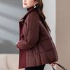 Middle Age Woman Winter Coats Plus Size Elegant Loose Thick Warm Parkas Female Jacket