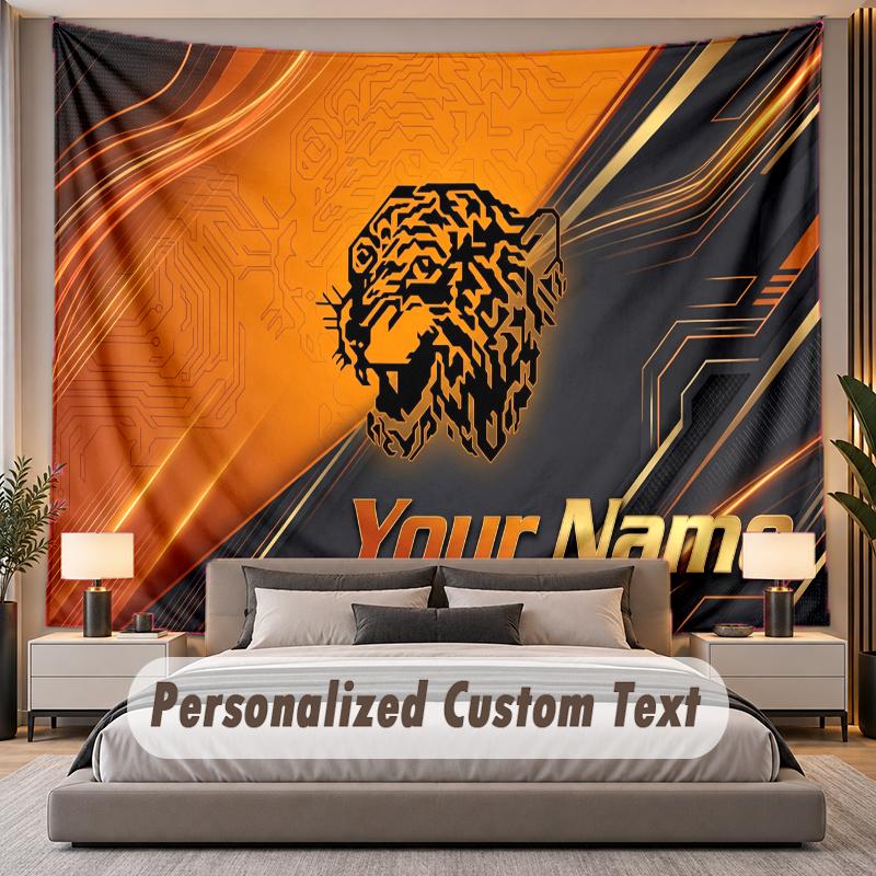 Custom Name Text Tapestry Hull FC Personalized Polyester Wall Tapestry For Bedroom And Room