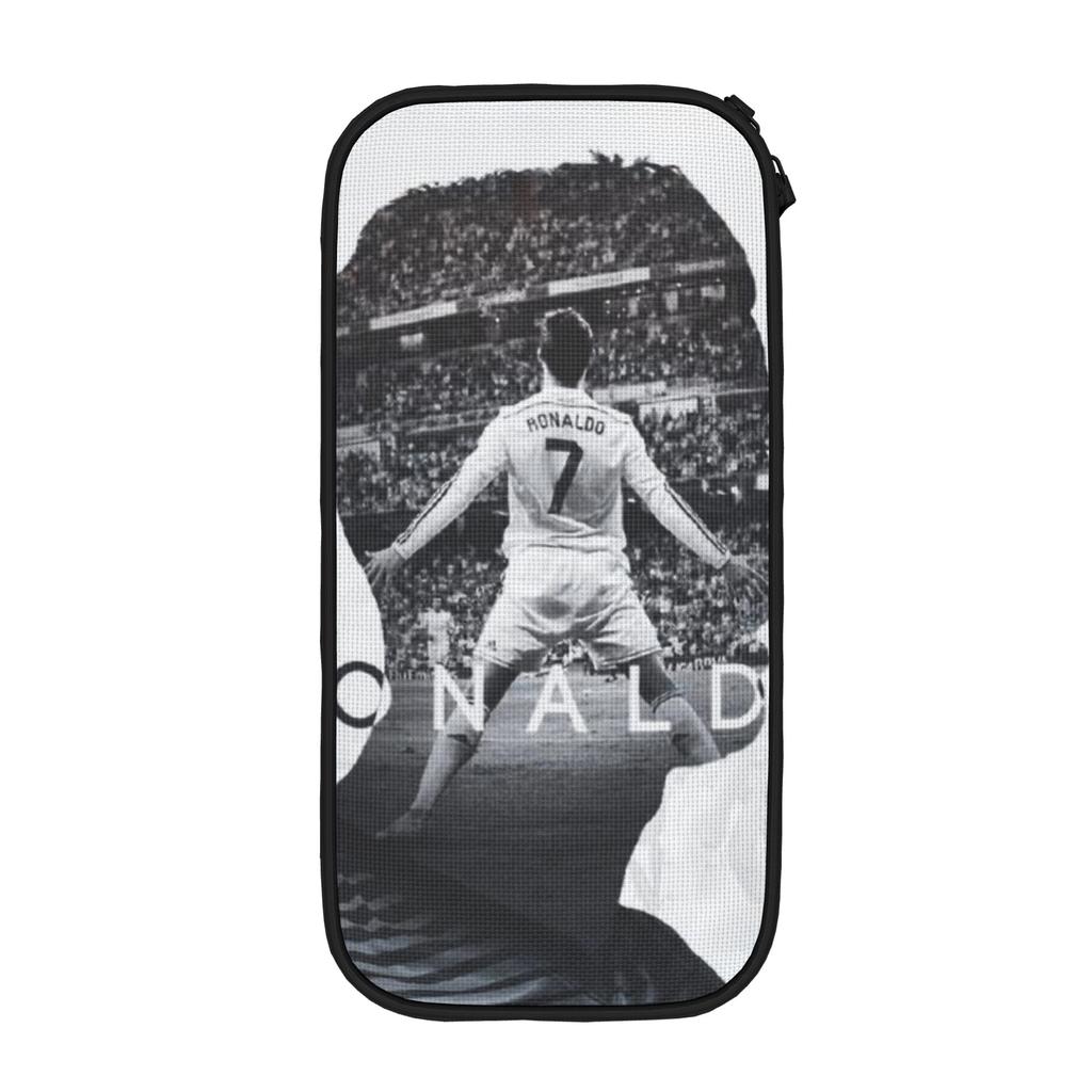 Fun Football Soccer Pencil Case ronaldos Pencilcases for Girls Boys Big Capacity Bags School Supplies Gifts Stationery