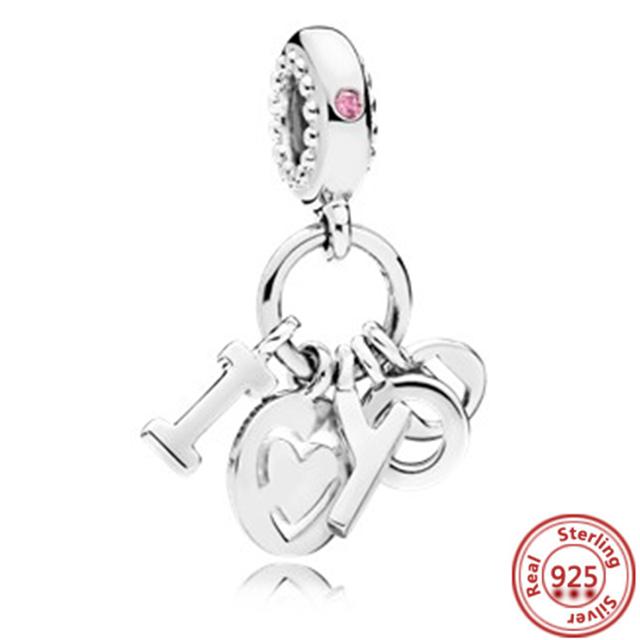 Стерлингового Серебра 925 Ажурная Цепочка Замок Сердце Ключ Замок Висячие Шармы Шарм Подходит Браслет Женские Ювелирные Изделия