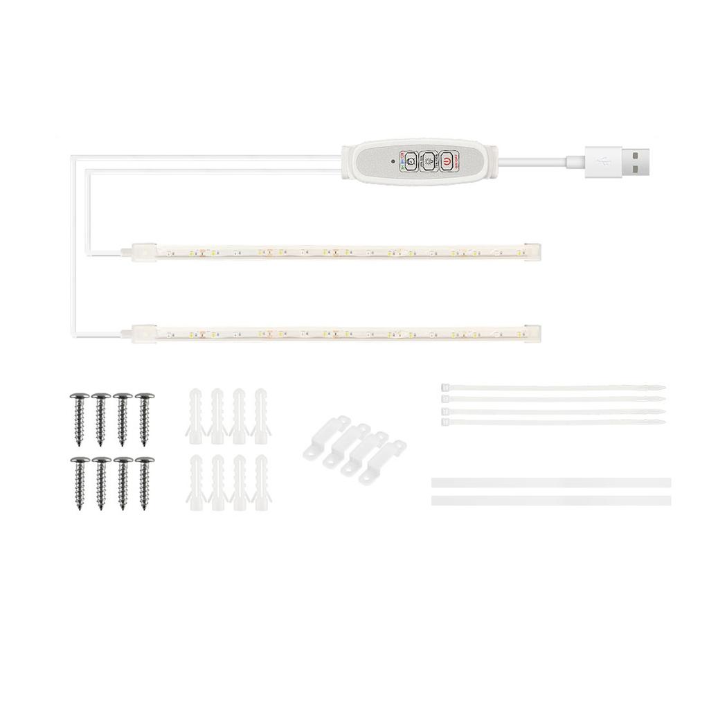 LED Plant Grow Light Strips for Indoor Plants Red & 3000K Sunlike Grow Lamp for Hydroponics