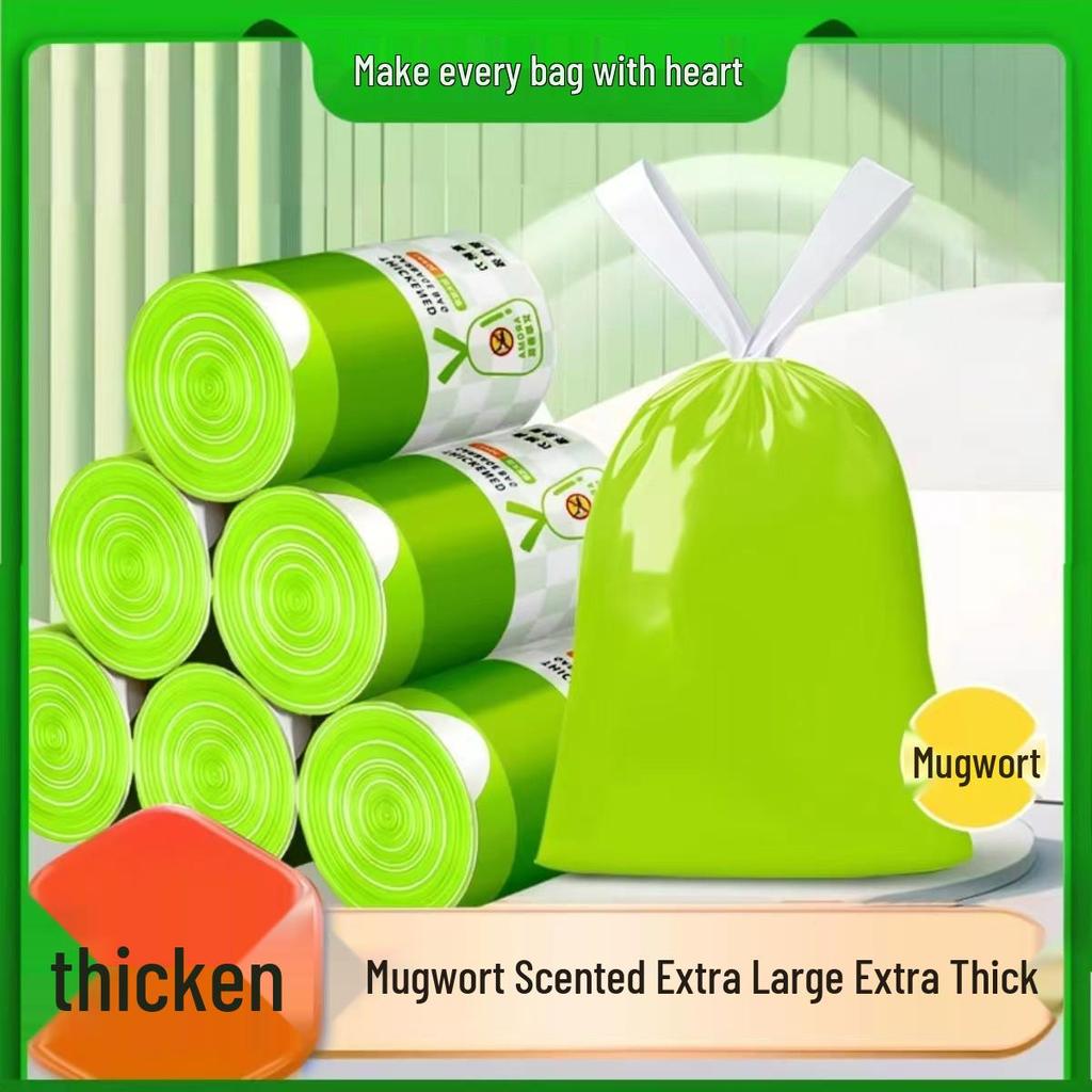 Camellia Print Extra-Thick Drawstring Kitchen Trash Bags