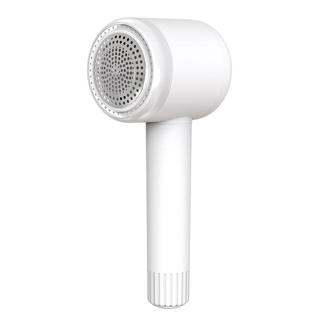 White 6 Blade Fabric Lint Shaver Remover with Lint Roller Rechargeable Clothing Hairball Trimmer