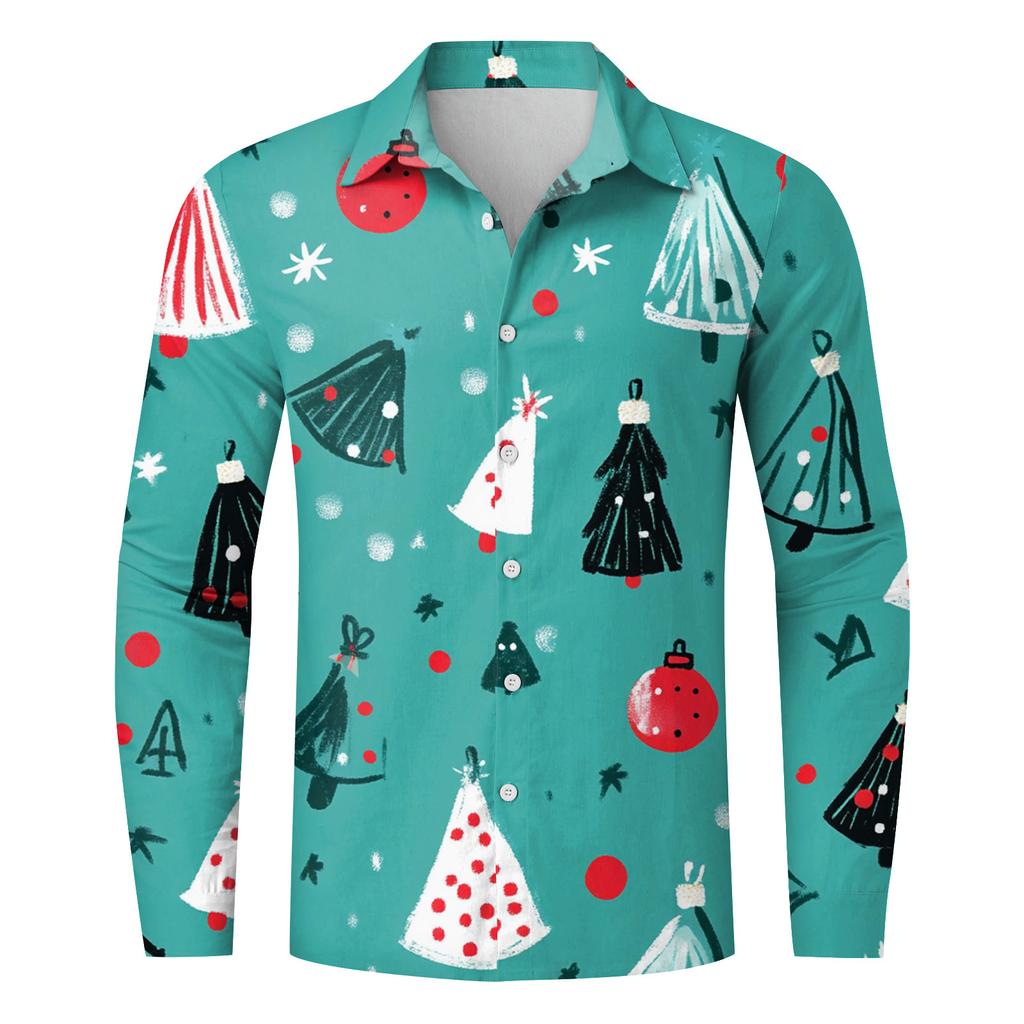 Мужская повседневная свободная рубашка с длинными рукавами, модная рубашка с лацканами, топ