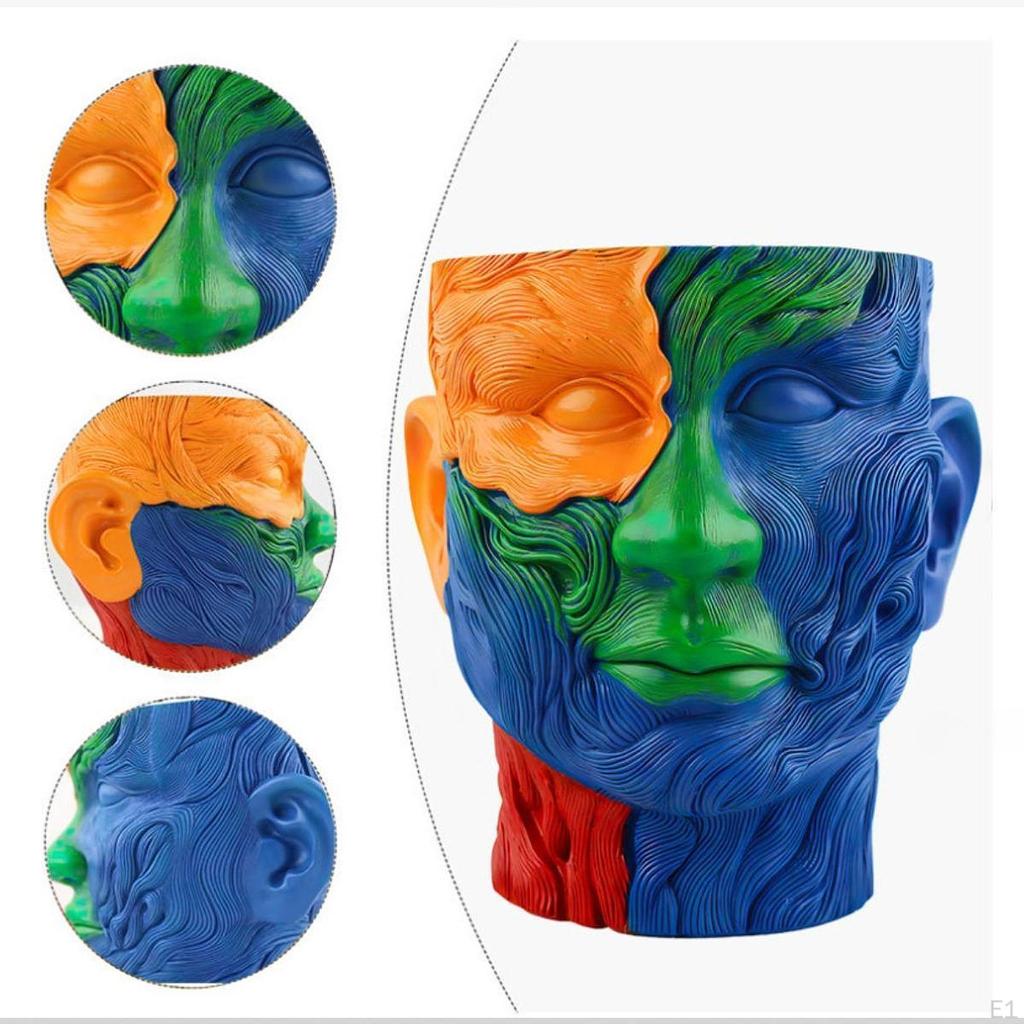 Расписной кашпо из смолы для цветочного горшка, садоводство, домашний декор, креатив для спальни