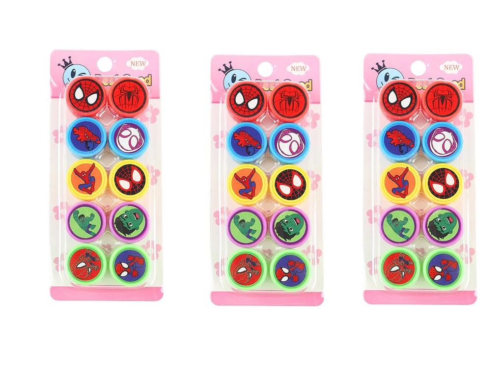 10/20/30pcs Spiderman Seal Stamps Party Favors Birthday Gifts for Kids Goody Bag Fillers Classroom Rewards Prizes boys Gifts