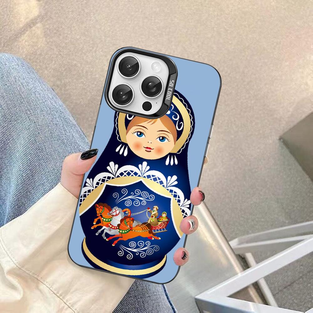 Russian Dolls Matryoshka Cute Phone Case For IPhone 16 15 14 13 12 11 Pro Max X XR XSMAX 8 7 Plus Matte Shockproof Back Cover