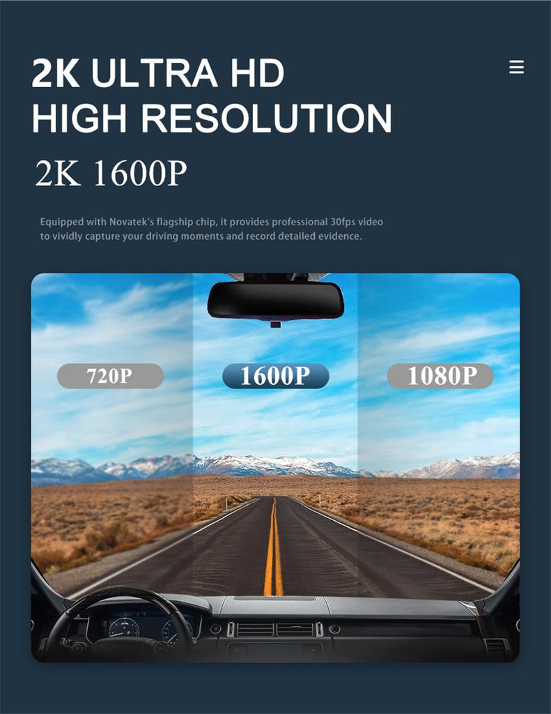 PnP Car 2K 1600P WIFI DVR Dash Cam For Toyota RAV4 Deluxe General Models 2018-22