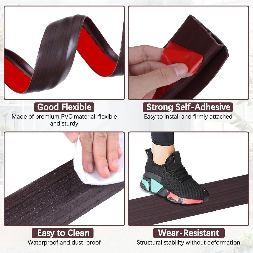 Wear-resistant Threshold Cover Carpet To Tile Edging Trim Strip Flat Button Strip  Doorway