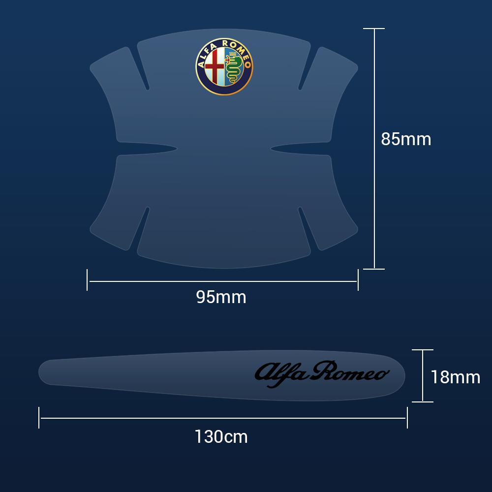 YYCE3 8pcs PVC Transparent Car Door Handle Protector Film Anti Scratch Stickers For Alfa Romeo 159 Giulietta 147 Giulia Car Accessory